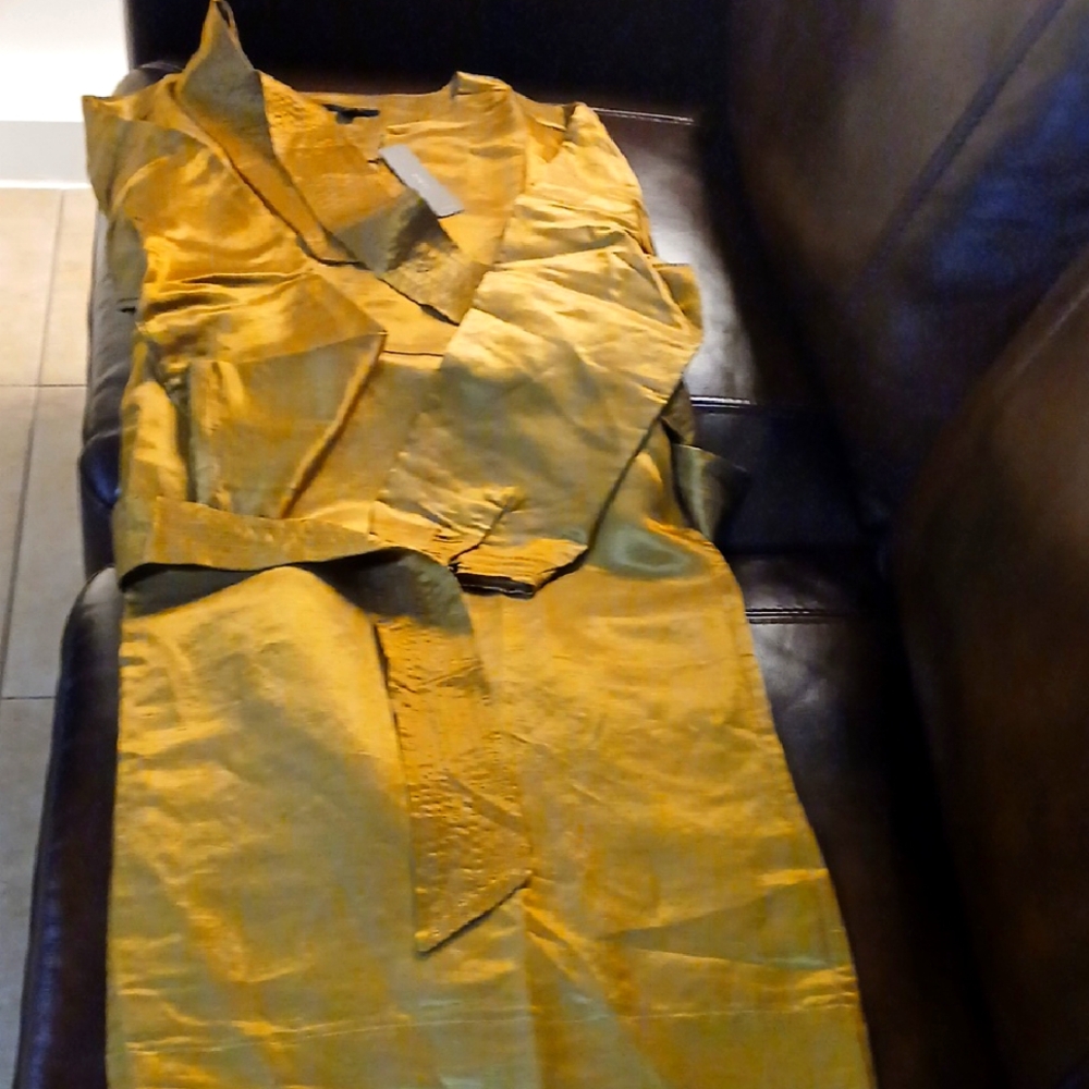 A gold dress